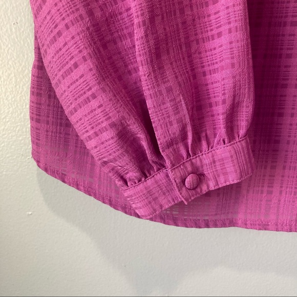 Anthropologie Cut-Out Collar Puff Sleeve Blouse - Picture 3 of 12